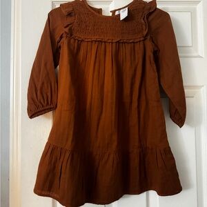 Old Navy Girls Rust Ruffle Dress - Size 6-7